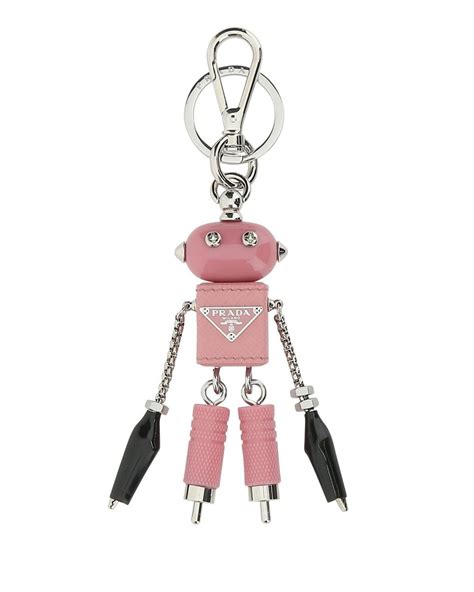 prada keychain robot|prada key card holder.